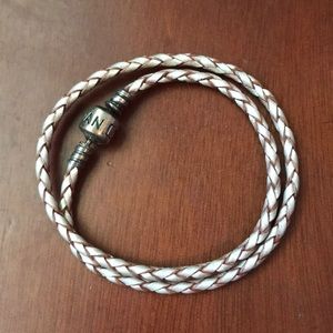Pandora Leather Wrap Charm Bracelet